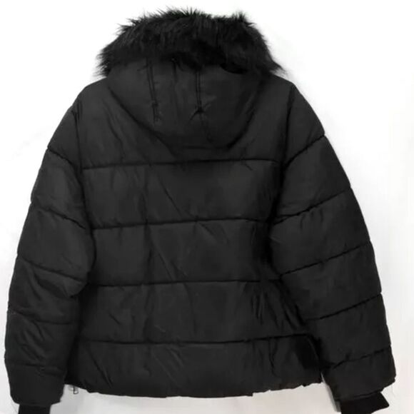Maralyn & Me Juniors' Faux-Fur-Trim
Hooded Puffer Coat jacket - Black size M - Picture 6 of 7